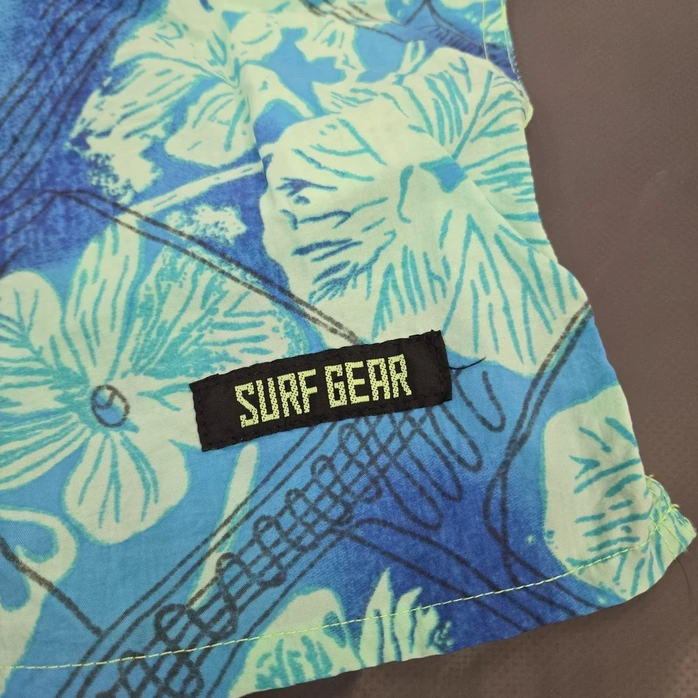 Vintage Surf Gear Abstract Print Swim Trunks Board Shorts Mens Sz 36 - 38‎ Rare